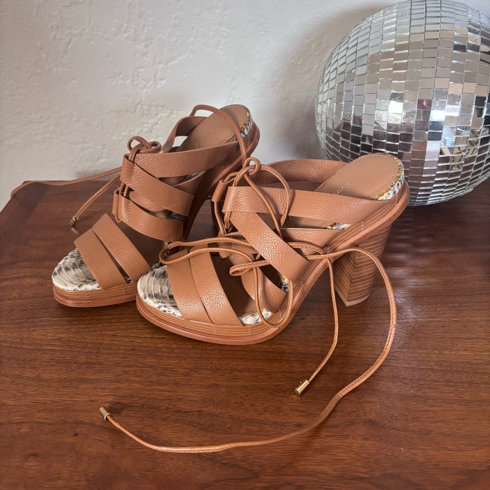 Lace-Up Heeled Sandals